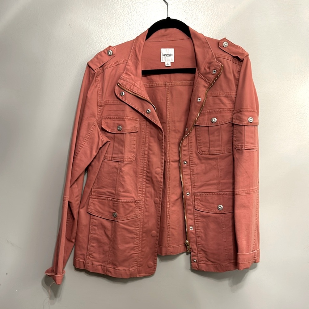 Coral Denim Jacket